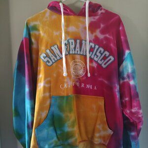 San Francisco California tie-dye hoodie size large